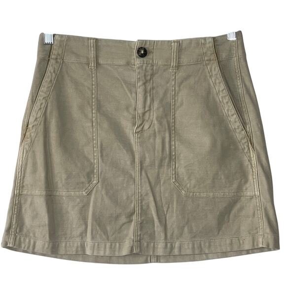 Faherty Women's   Cotton Stretch Utility Pockets Surplus Mini Skirt Size 8 - Picture 1 of 9